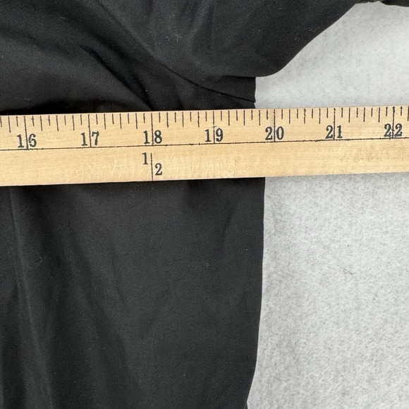 Vintage RM Muumuu Dress Womens Medium Hawaiian Black Floral Midi Ruffle - Picture 5 of 7